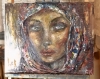The Woman in the Shawl | Original Folk Oil Portrait 