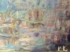 Atmosphere No. 2 – The Hidden City Original Abstract Cityscape Painting | 45 × 60 cm