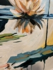 Golden Pond. Semi Abstract Water Lilies.