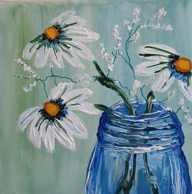 Daisies in a vase