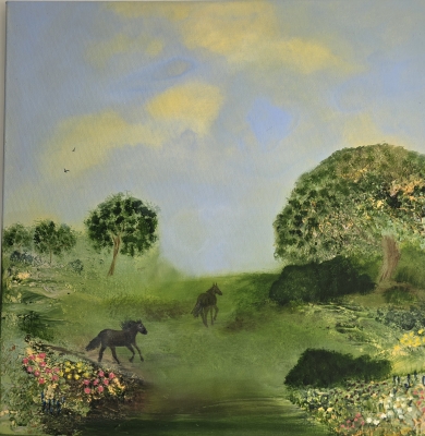 Wildflowers and Wild Horses