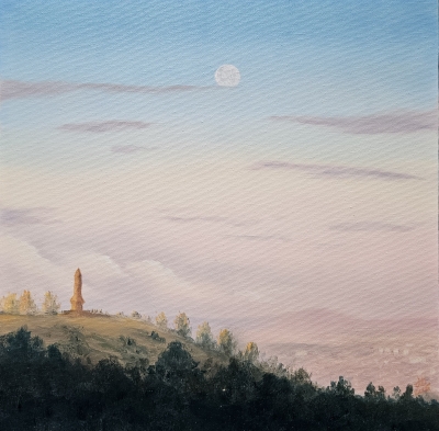 Sunrise Moon Over Werneth Low