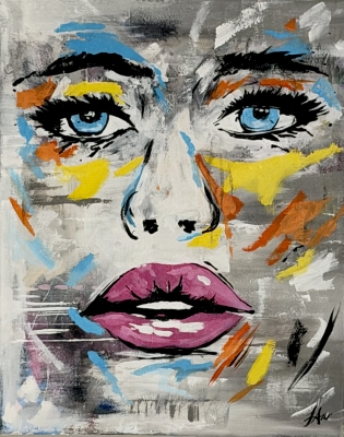 Abstract Face Canvas Art