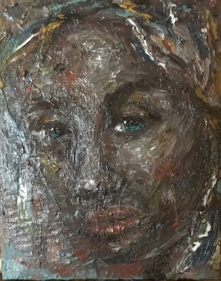 Before the Words – Expressive Abstract Portrait Oil Painting