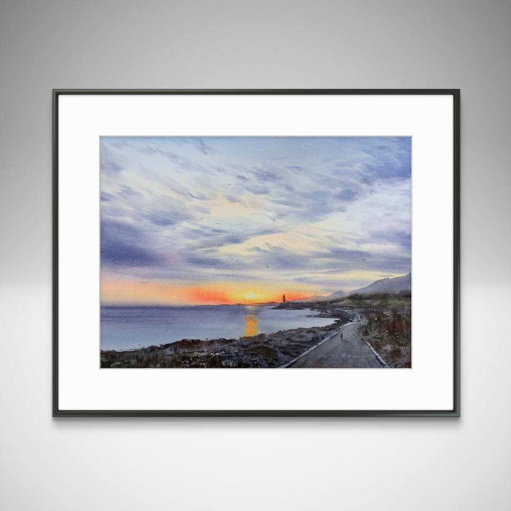 Sunset on the sea Lighthouse