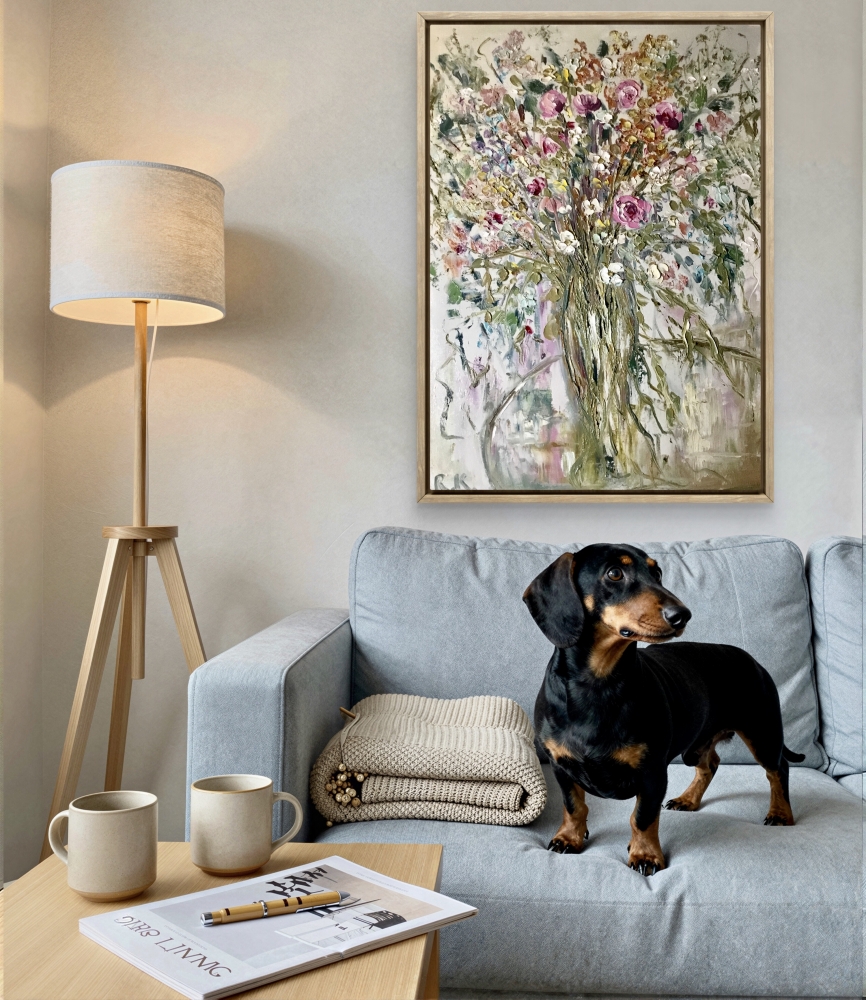 Large Floral Oil Painting