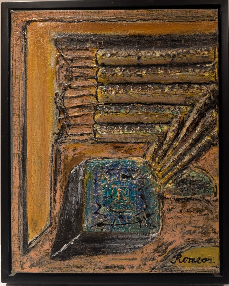 Inside of Pyramide 2, paper mache, acrylic, 14X22 Inch, 35.5x56 cm,  SKU 1068