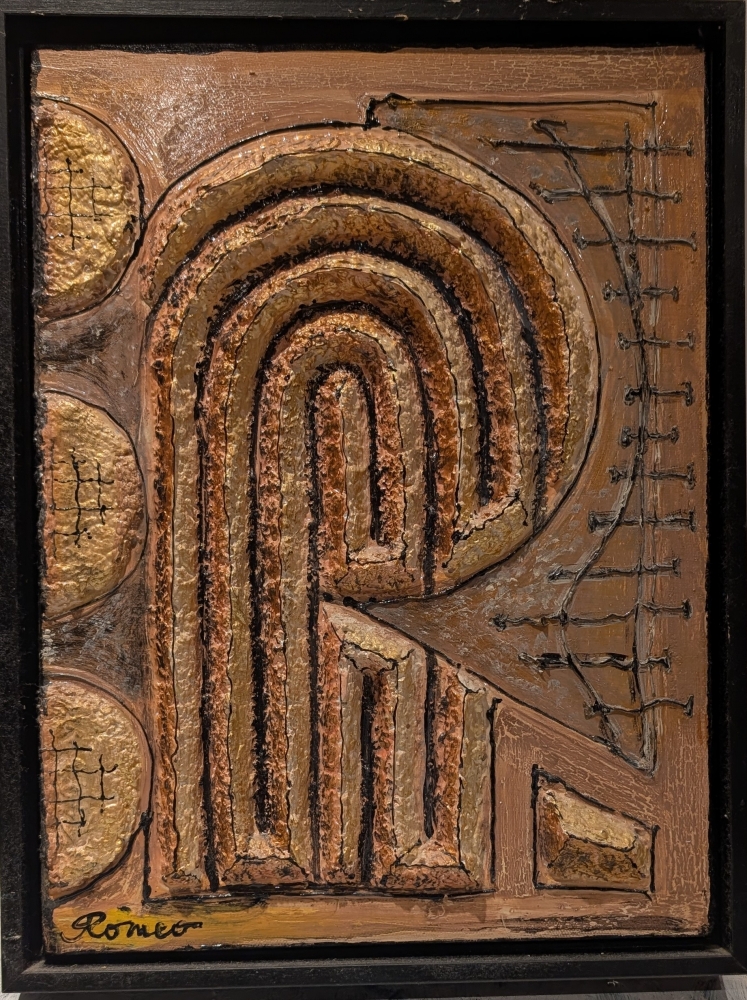 The Faraon Sarcophagus in the Tomb, mixt acrylic, paper mache, 2 pieces, 12X16 inch SKU 1067 