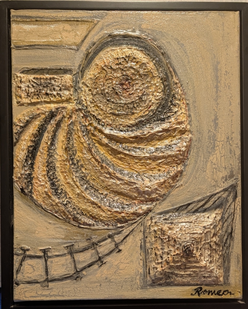 Inside of Pyramid 1, paper mache, acrylic, 14X22 Inch, 35.5x56 cm,  SKU 1069 