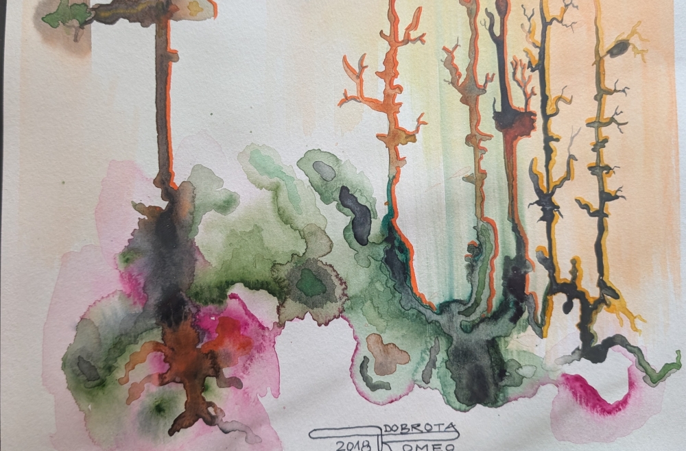 Adam and Eve, 12x18 inch, 30,5x46 cm, Watercolors on cold press paper SKU 4043 