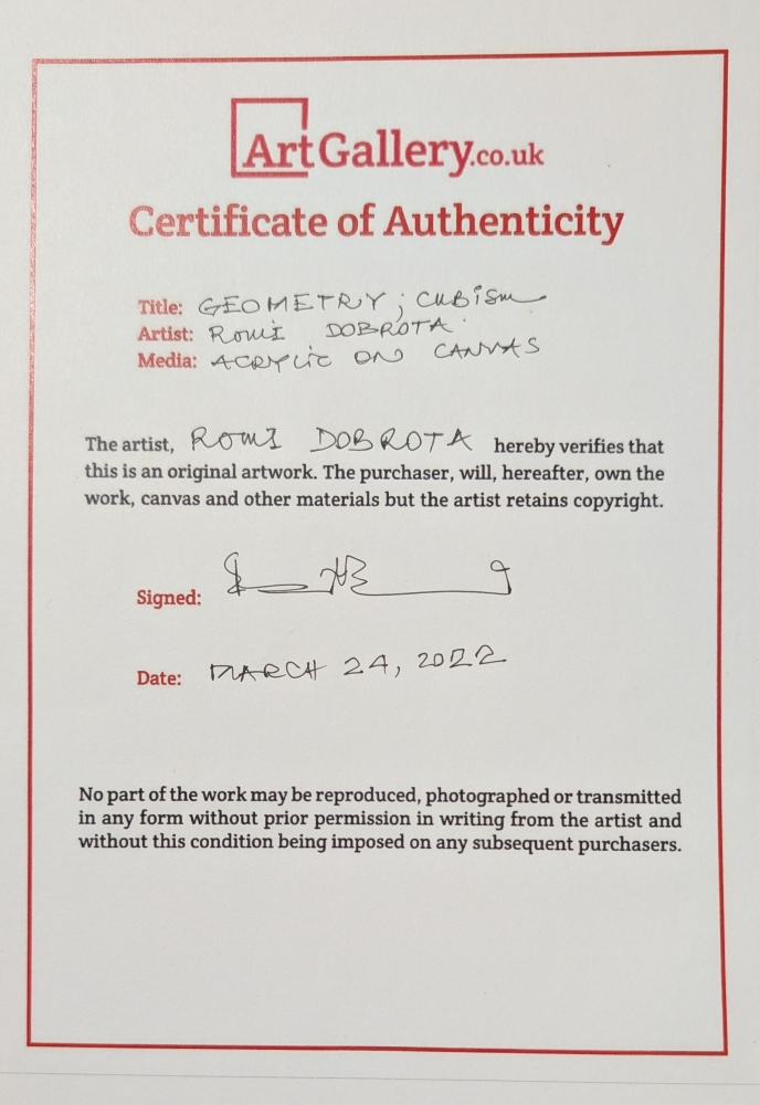 Geometry or (and) cubism, Acrylic on canvas, 16x40 inch, SKU 1189