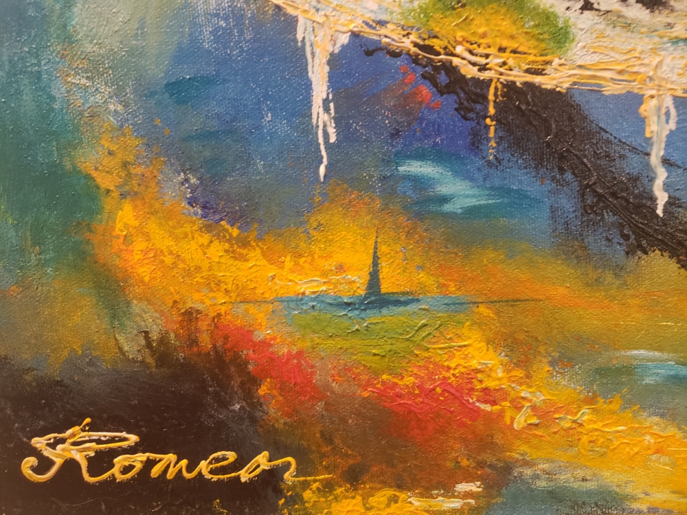 Winter's Tears, acrylic on canvas, 12x36 inch, SKU 1128