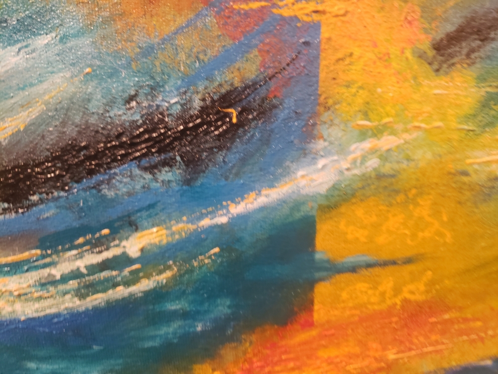 Winter's Tears, acrylic on canvas, 12x36 inch, SKU 1128