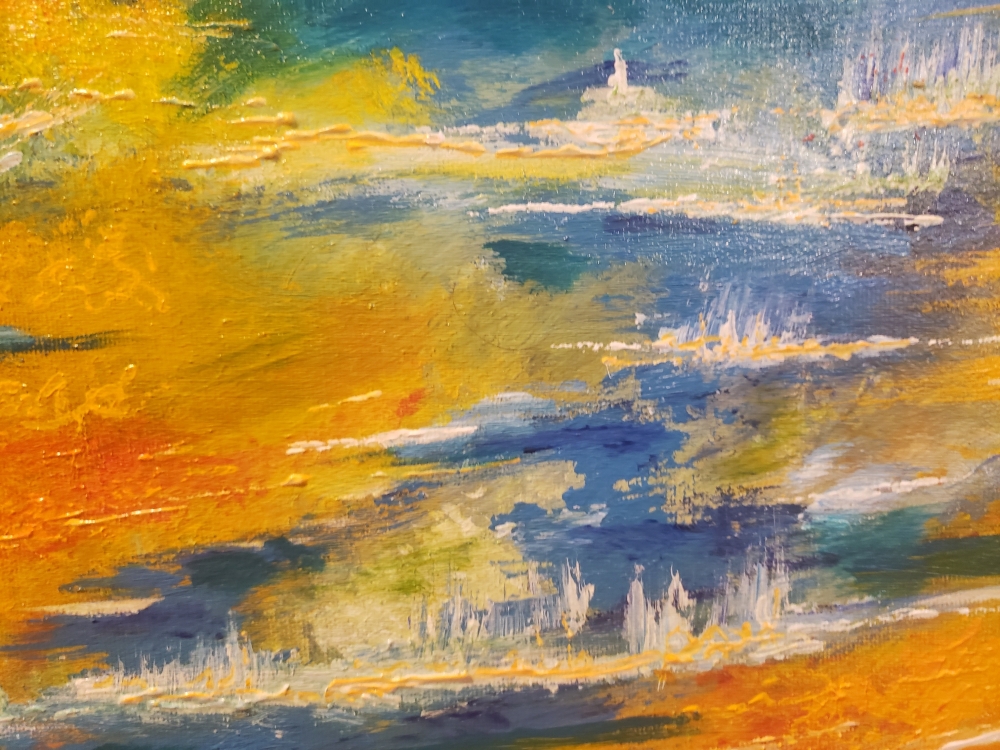 Winter's Tears, acrylic on canvas, 12x36 inch, SKU 1128