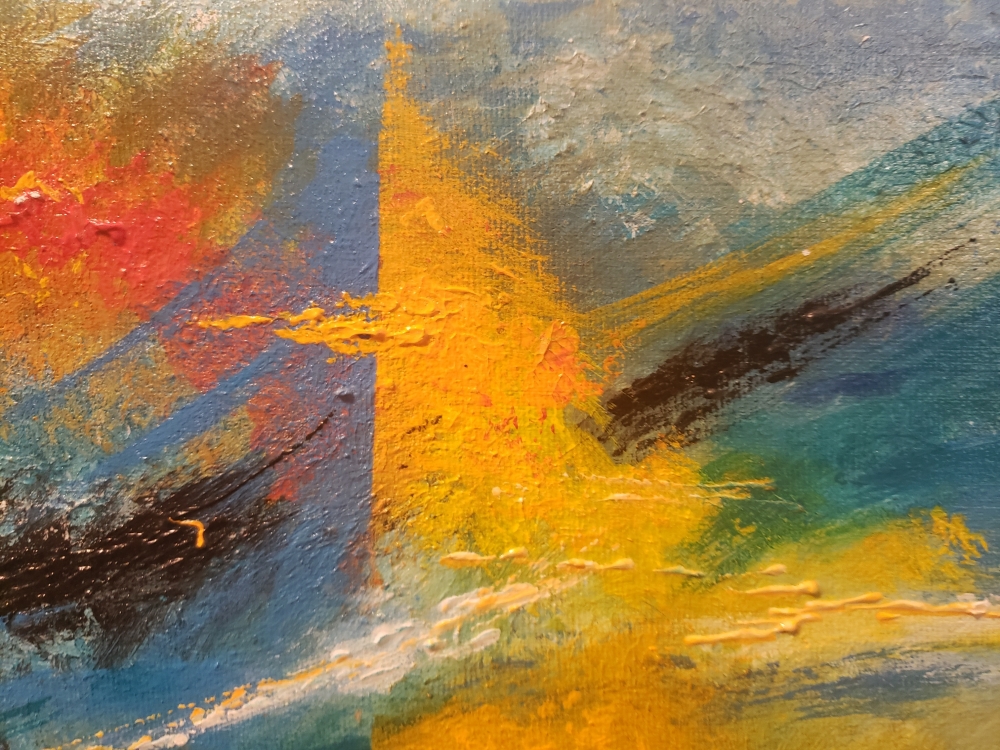 Winter's Tears, acrylic on canvas, 12x36 inch, SKU 1128