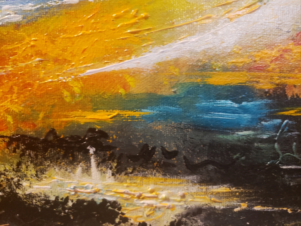 Winter's Tears, acrylic on canvas, 12x36 inch, SKU 1128