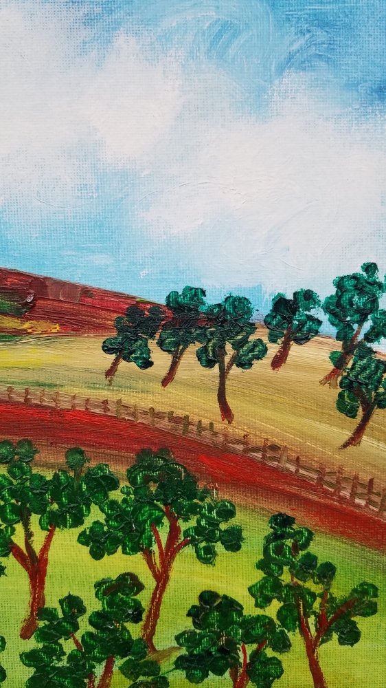 Impasto Landscape - The Grove