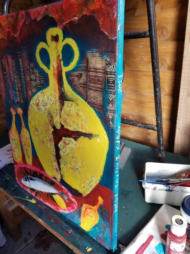 Antique Jug And Fish