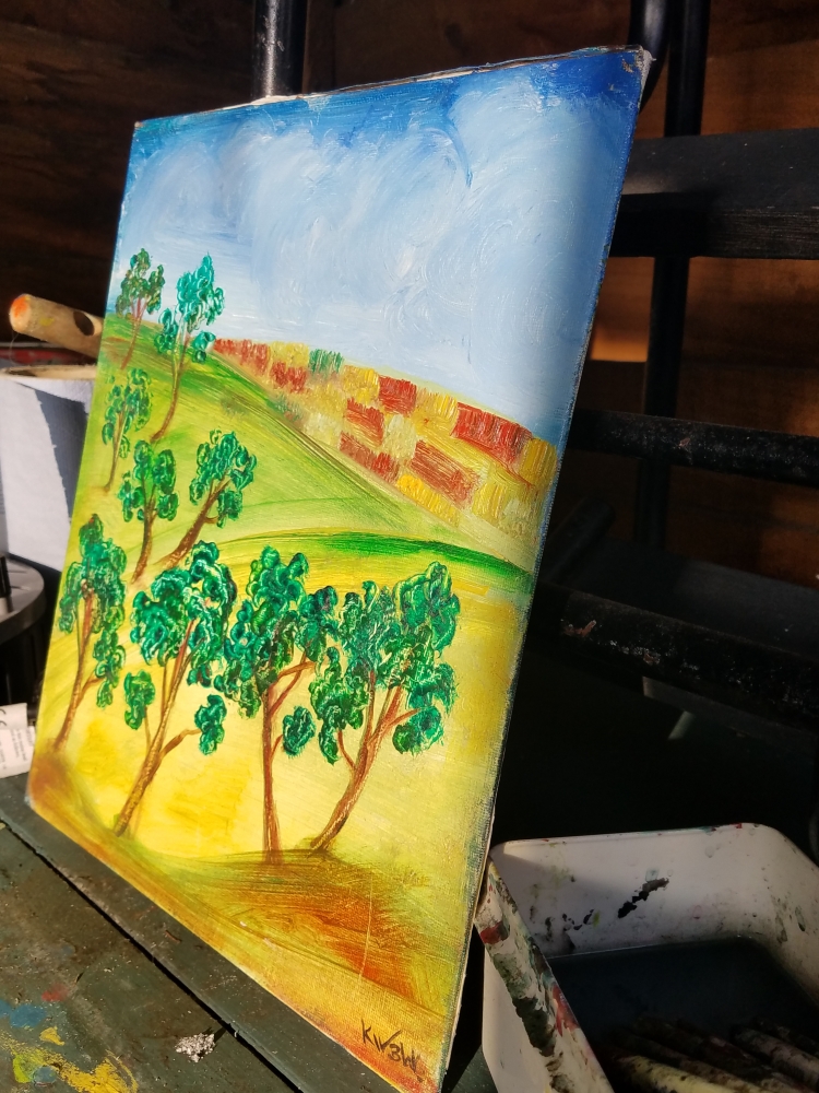 Impasto Landscape - The Valley Orchard