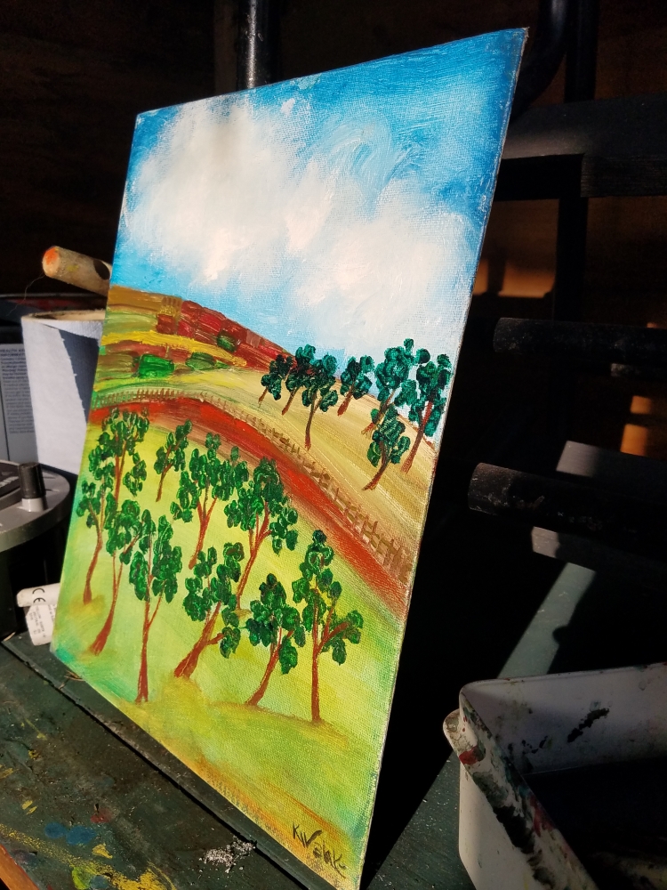 Impasto Landscape - The Grove