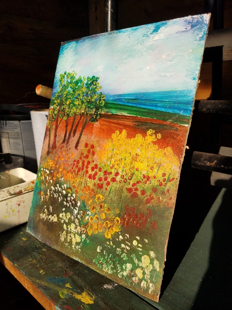 Impasto Landscape - The Garden