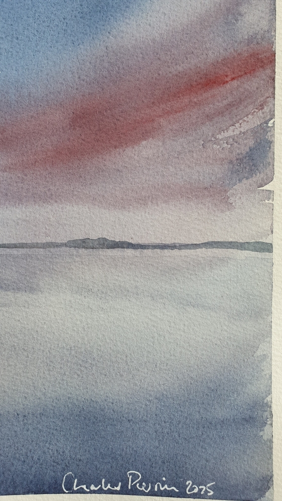 Boats at Sunset. Original Signed Watercolour. 15x11 inches