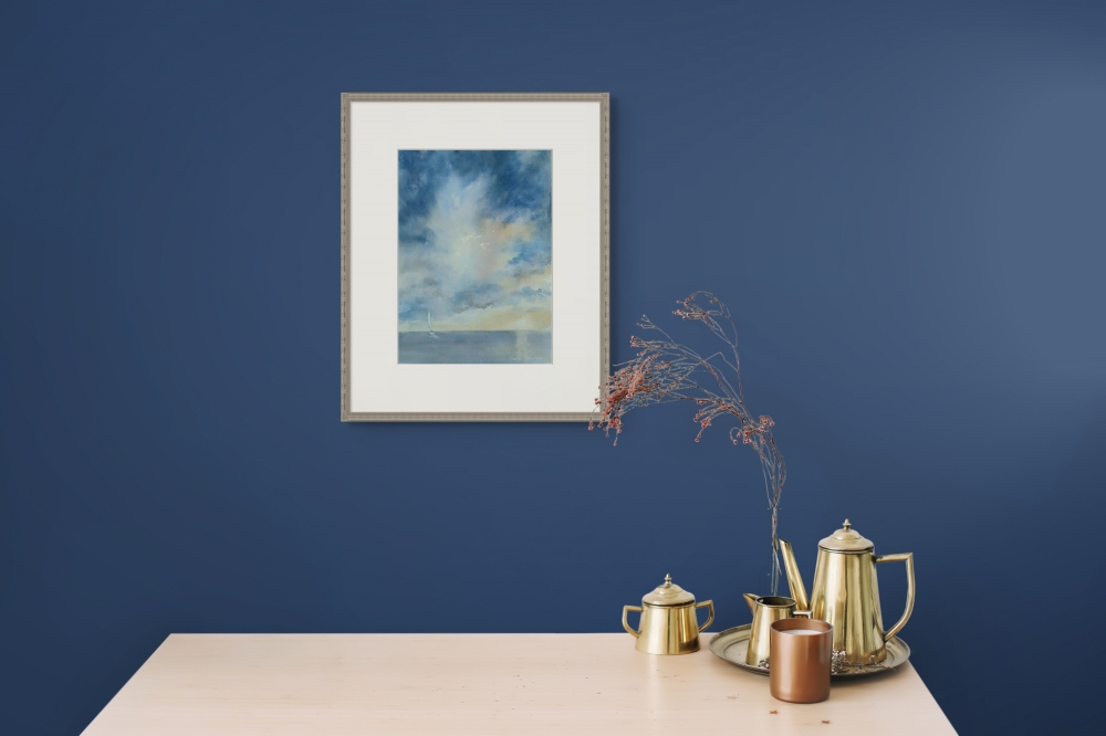 Sail and Sky . Original Watercolour 11x15 inches.   UNFRAMED