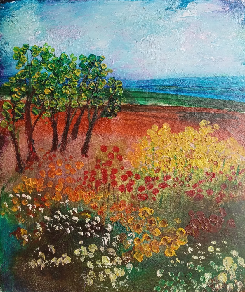 Impasto Landscape - The Garden
