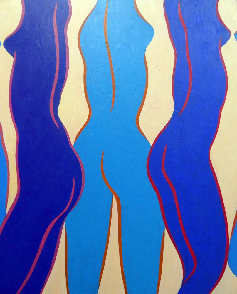 FIVE RHYTHMIC NUDES IN BLUES