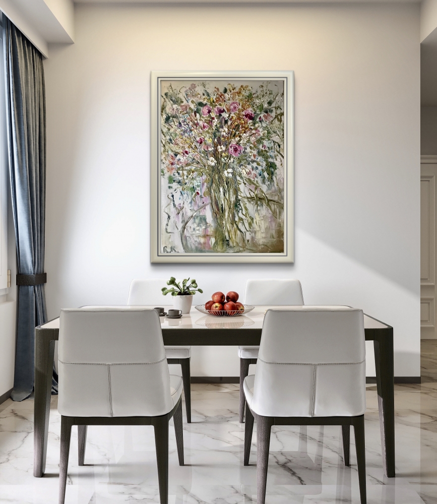 Large Floral Oil Painting