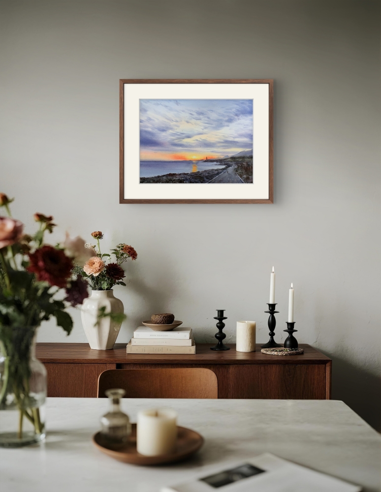 Sunset on the sea Lighthouse