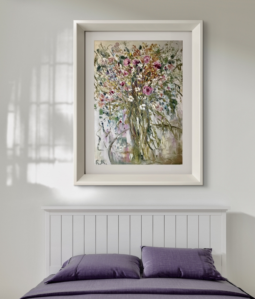 Large Floral Oil Painting