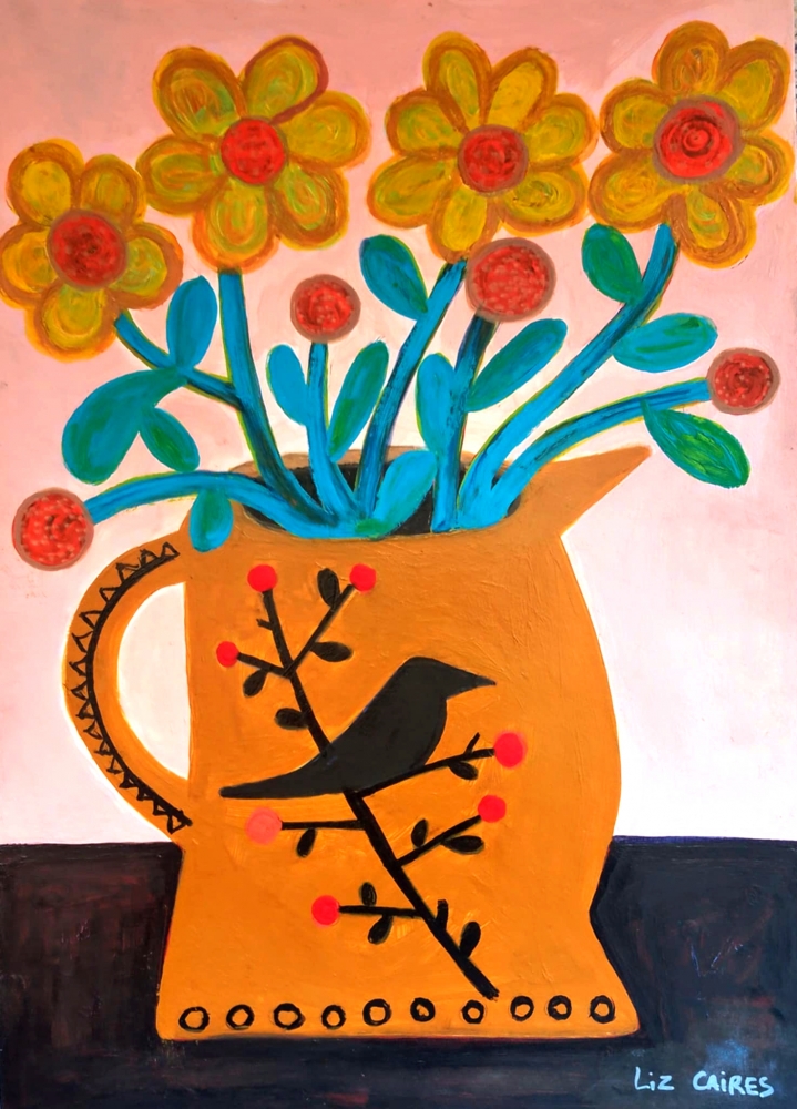 Yellow Flowers In A Vase