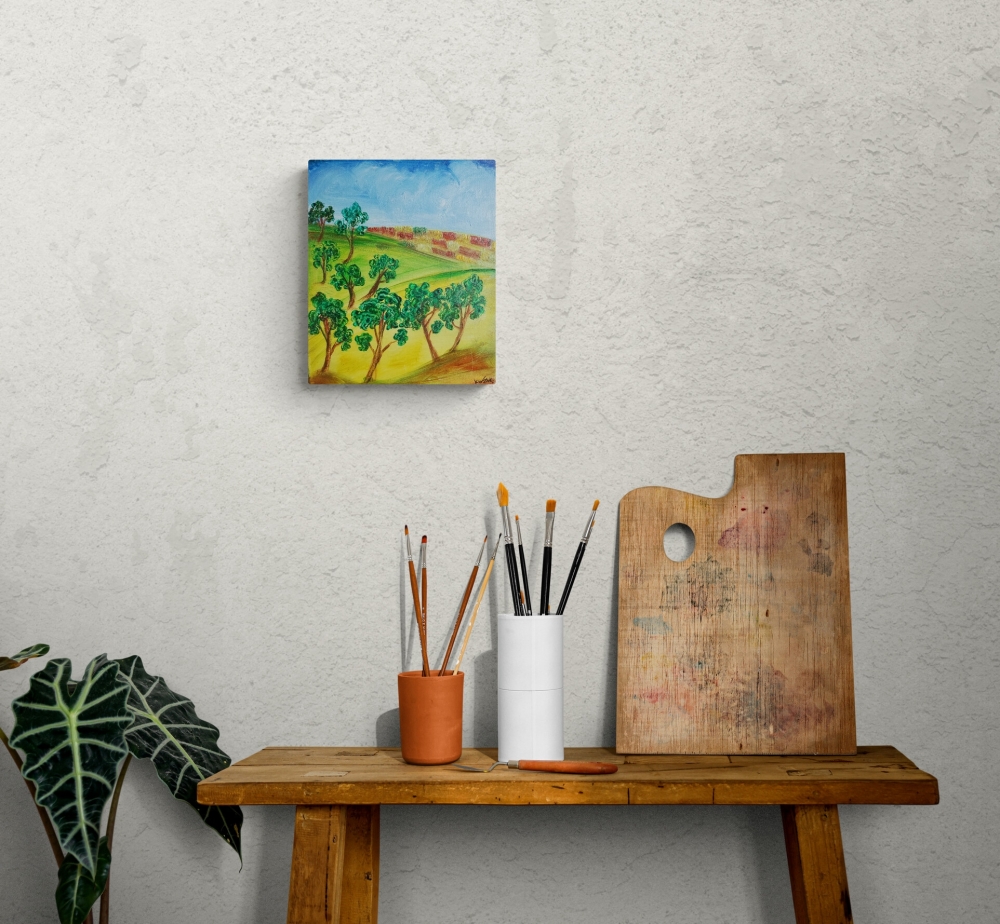 Impasto Landscape - The Valley Orchard