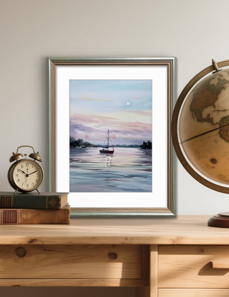 Yacht and Pink Dawn #2