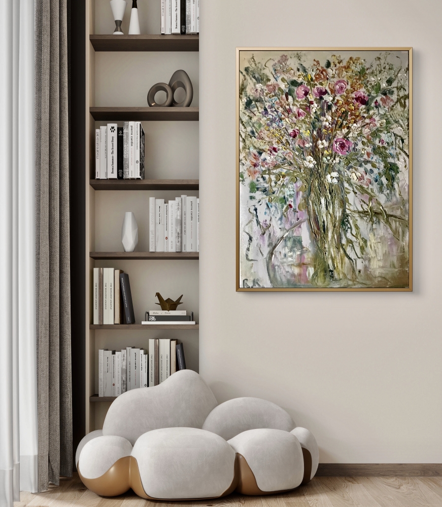 Large Floral Oil Painting