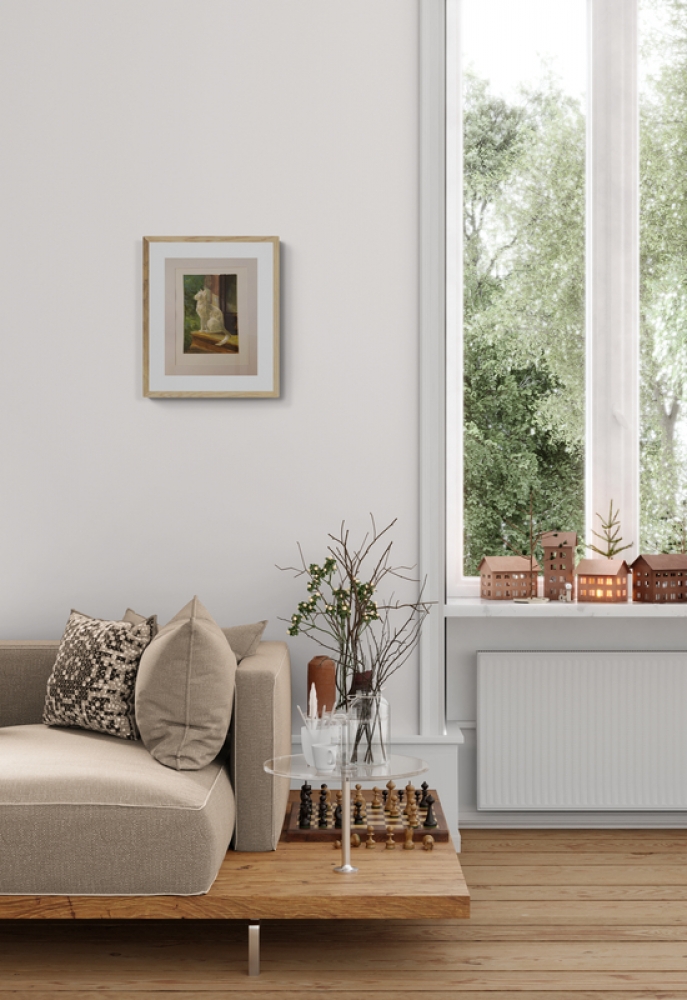 \"White Cat in the Moonlight\"