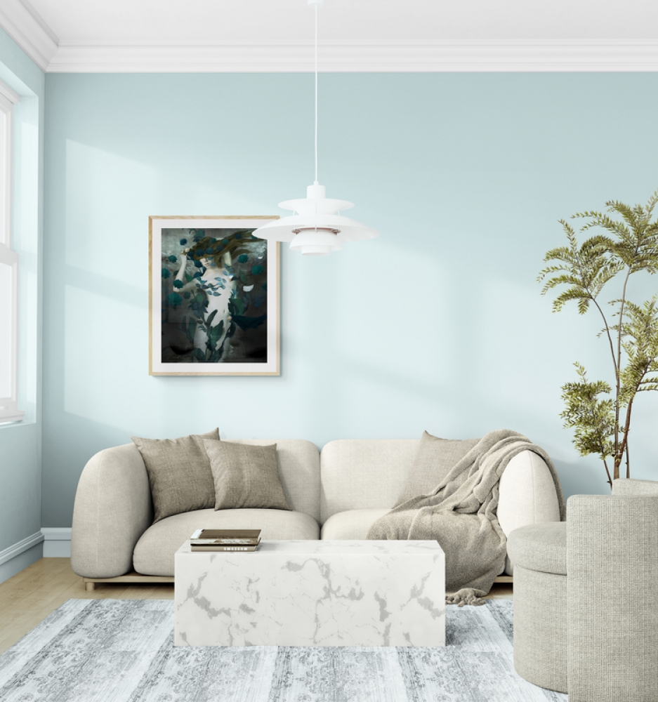 Portrait with Green Flowers