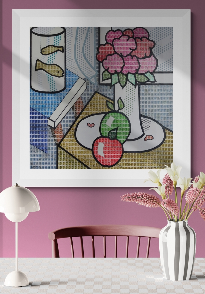 Homage to Lichtenstein 2 – Still Life with Fishgold 