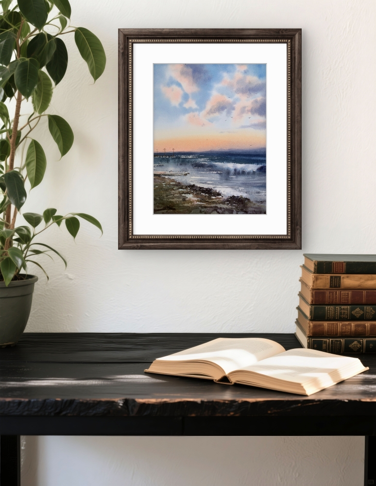 Sunset on the sea Storm