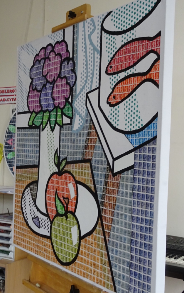 Homage to Lichtenstein 1 – Still Life with Goldfish 