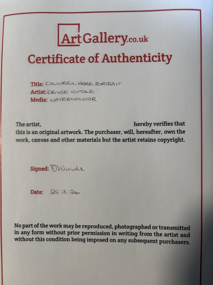 Colourful Hare Portrait