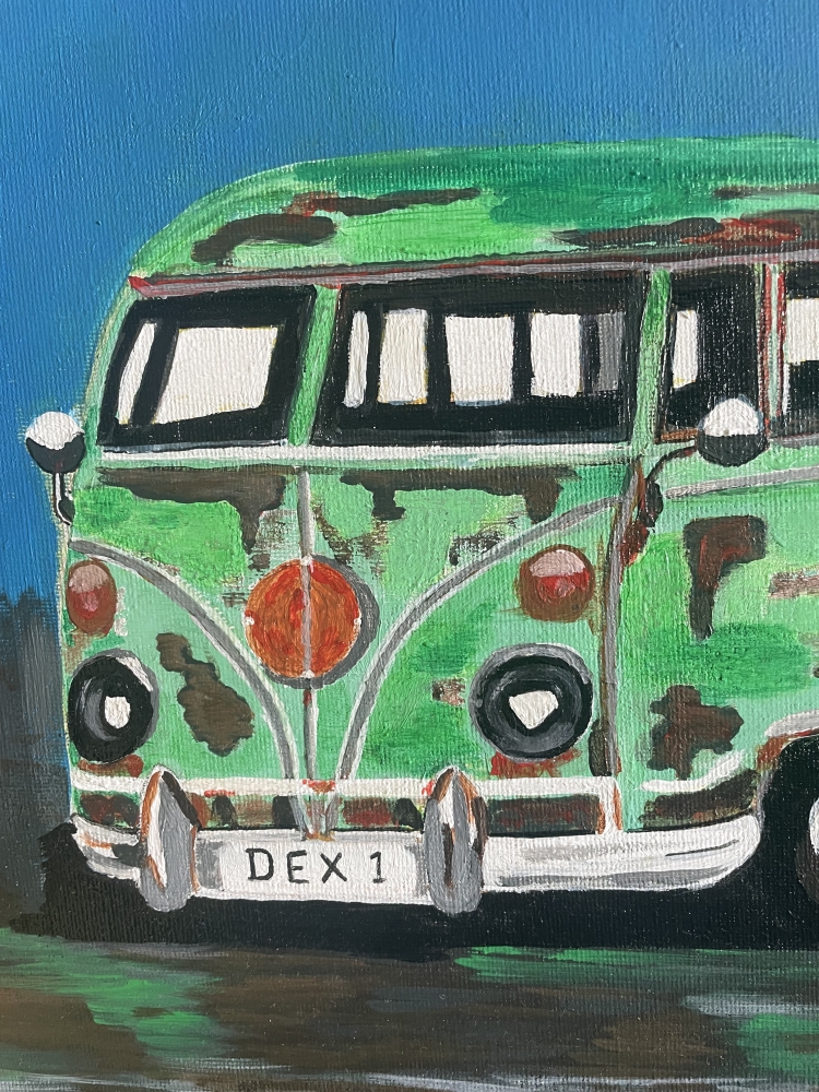 Split Screen Rusty VW Campervan 