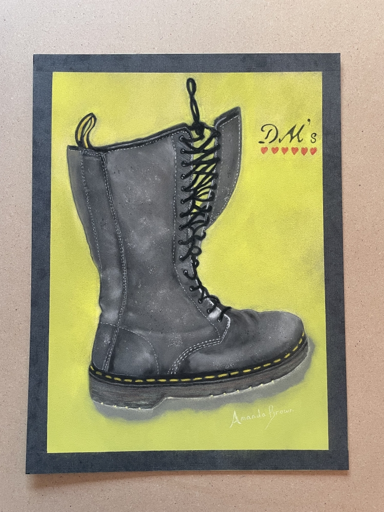 Silver Doc Marten Boot 