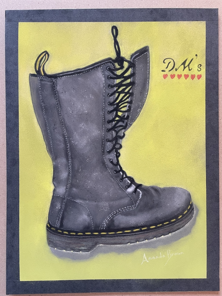 Silver Doc Marten Boot 