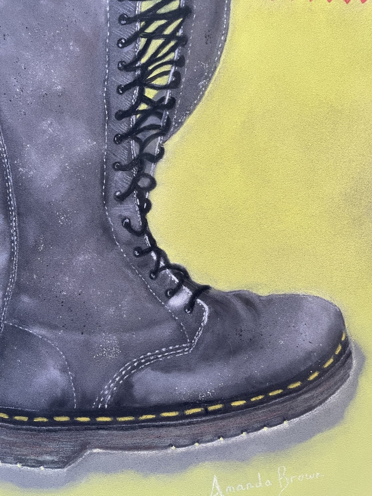 Silver Doc Marten Boot 