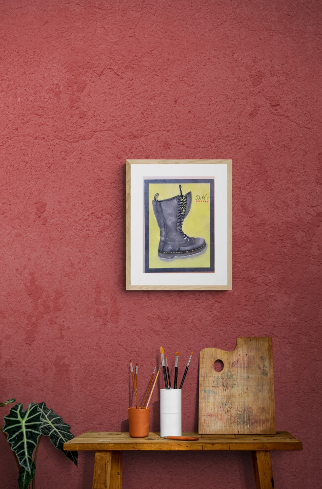 Silver Doc Marten Boot 