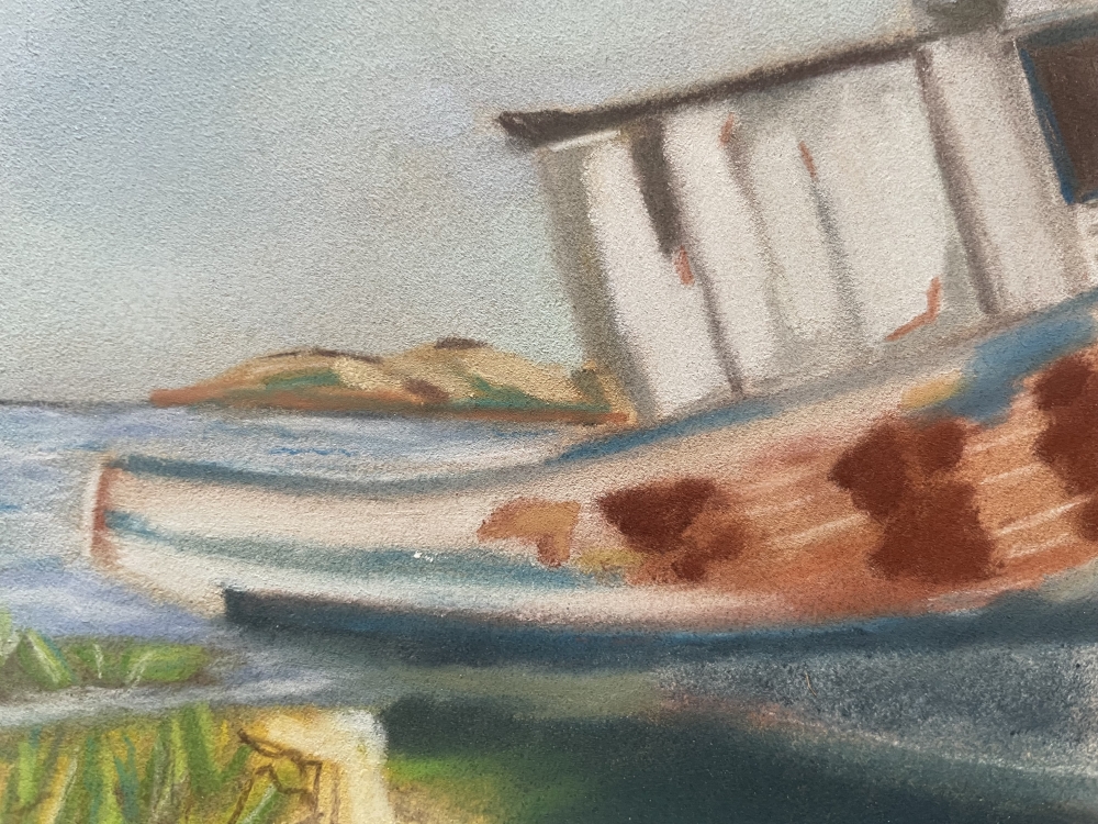 A Fishing Boat on the Seabank