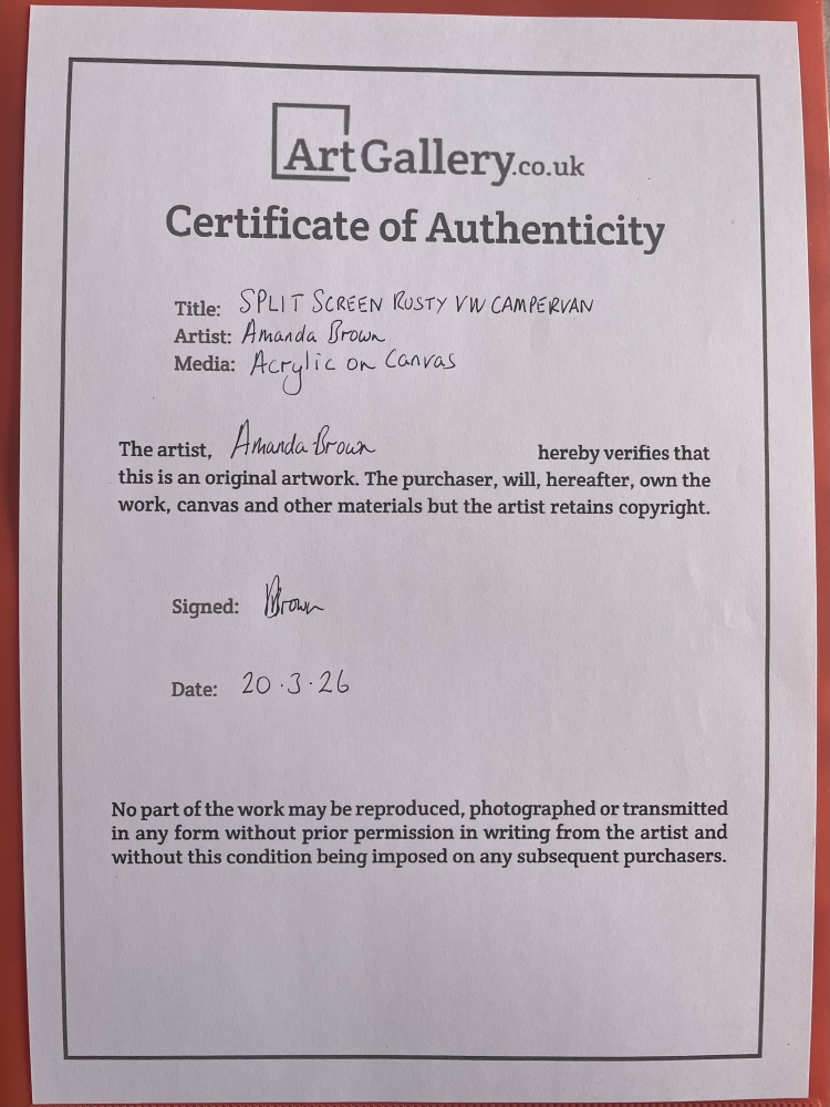 Split Screen Rusty VW Campervan 