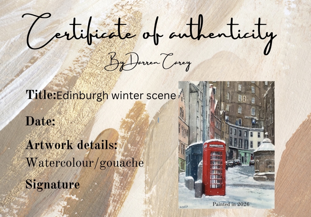 Edinburgh winter scene 